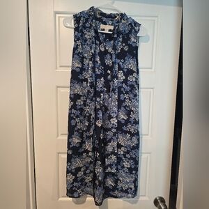 Michael Kors Navy and Blue Floral Dress